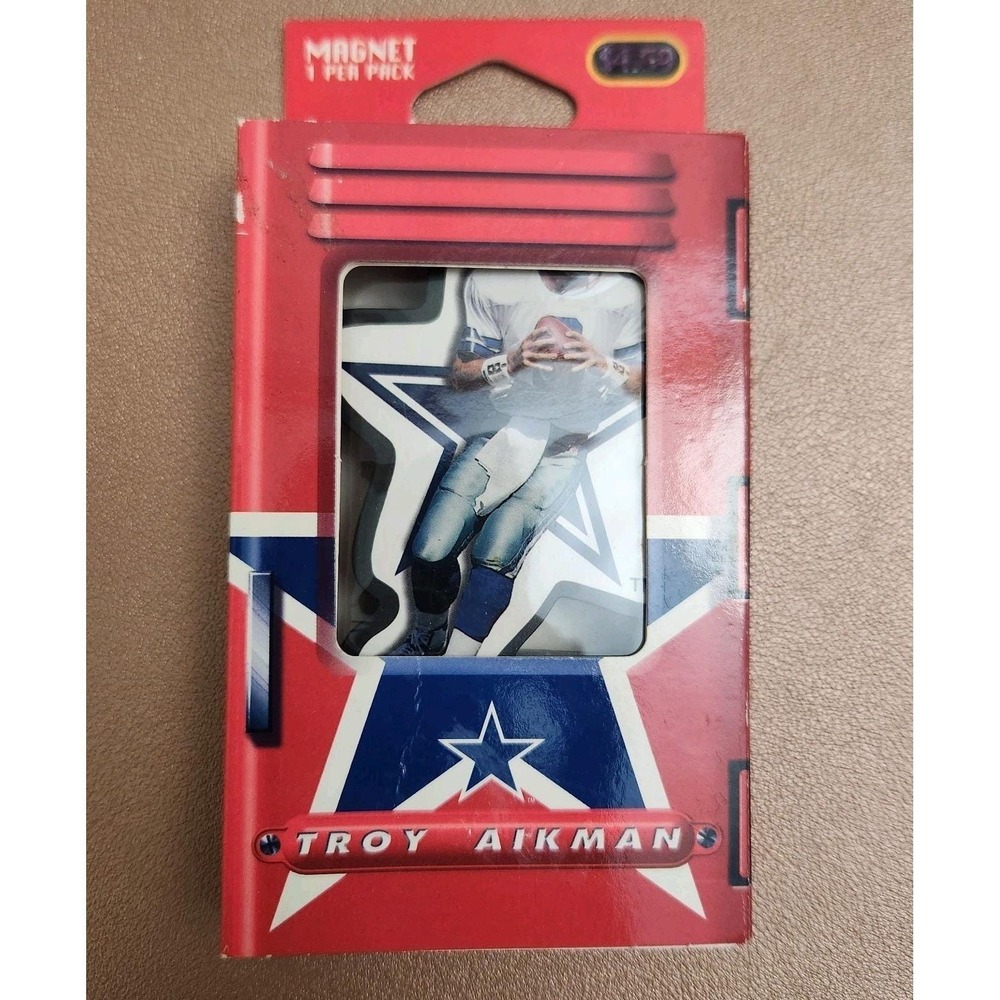 Collectible Dallas Cowboys 1997 Quarterback Troy Aikman Crown Pro Magnet